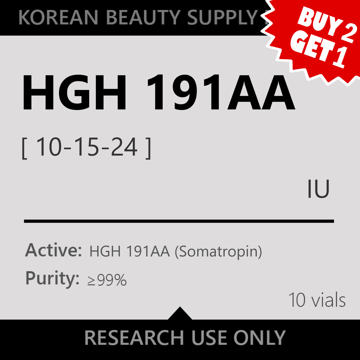 HGH 191AA (10iu-24iu) 10x vials