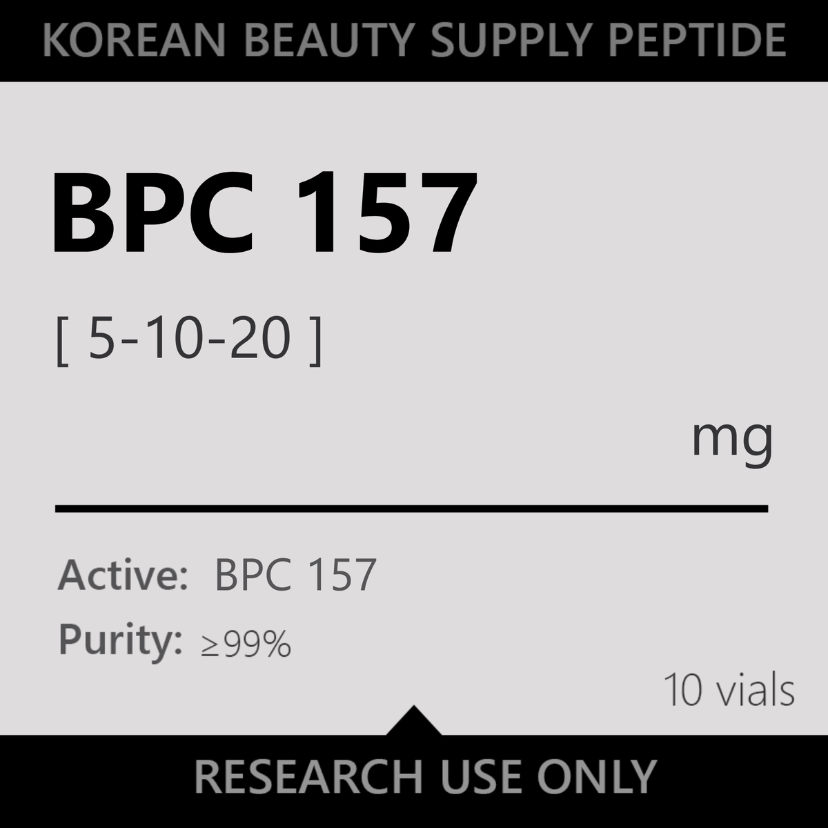 BPC 157 (5mg-20mg) 10x Vials