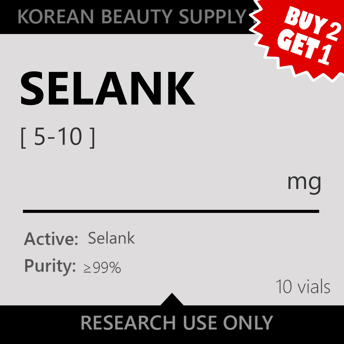 Selank (5mg-10mg) 10x vials